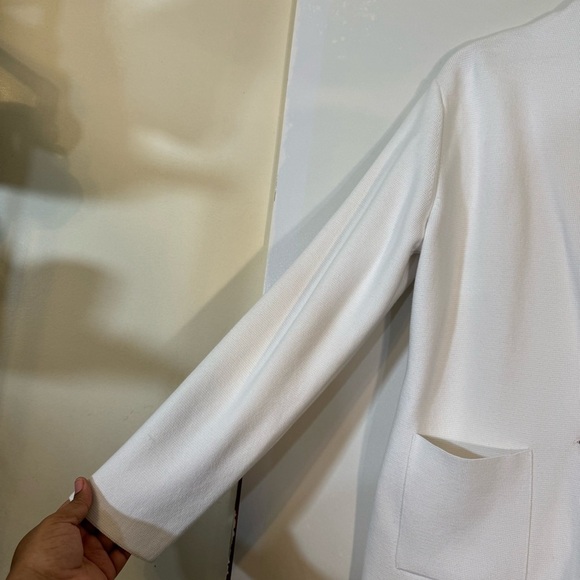 SUMMERSALT The Ribbed Sweater Blazer in White Sand | Size Small - Picture 9 of 16